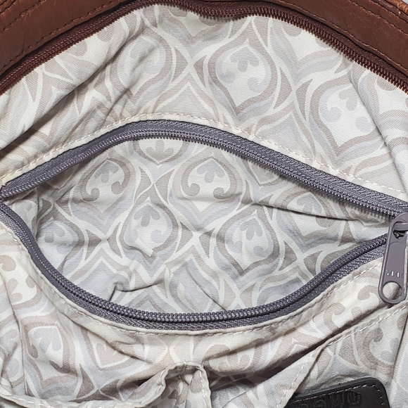 Brighton Brown Alligator Leather Hobo Bag - Picture 8 of 10